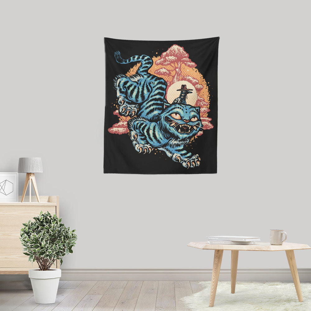 The Glowing Tiger - Wall Tapestry
