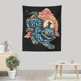 The Glowing Tiger - Wall Tapestry