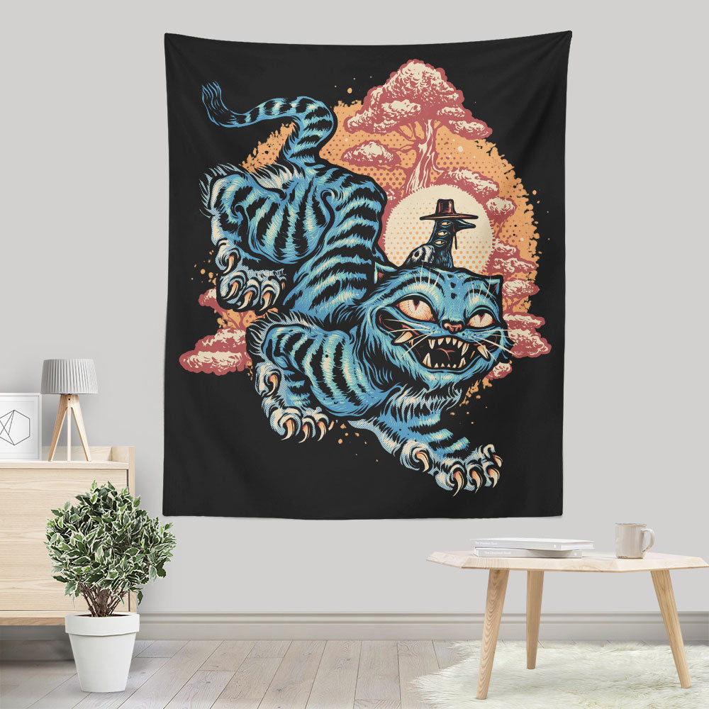 The Glowing Tiger - Wall Tapestry