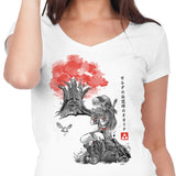 The Great Deku Sumi-e - Women's V-Neck