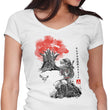 The Great Deku Sumi-e - Women's V-Neck