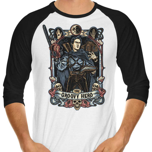 The Groovy Hero - 3/4 Sleeve Raglan T-Shirt