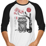 The Tiger and the Magpie - 3/4 Sleeve Raglan T-Shirt