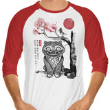 The Tiger and the Magpie - 3/4 Sleeve Raglan T-Shirt