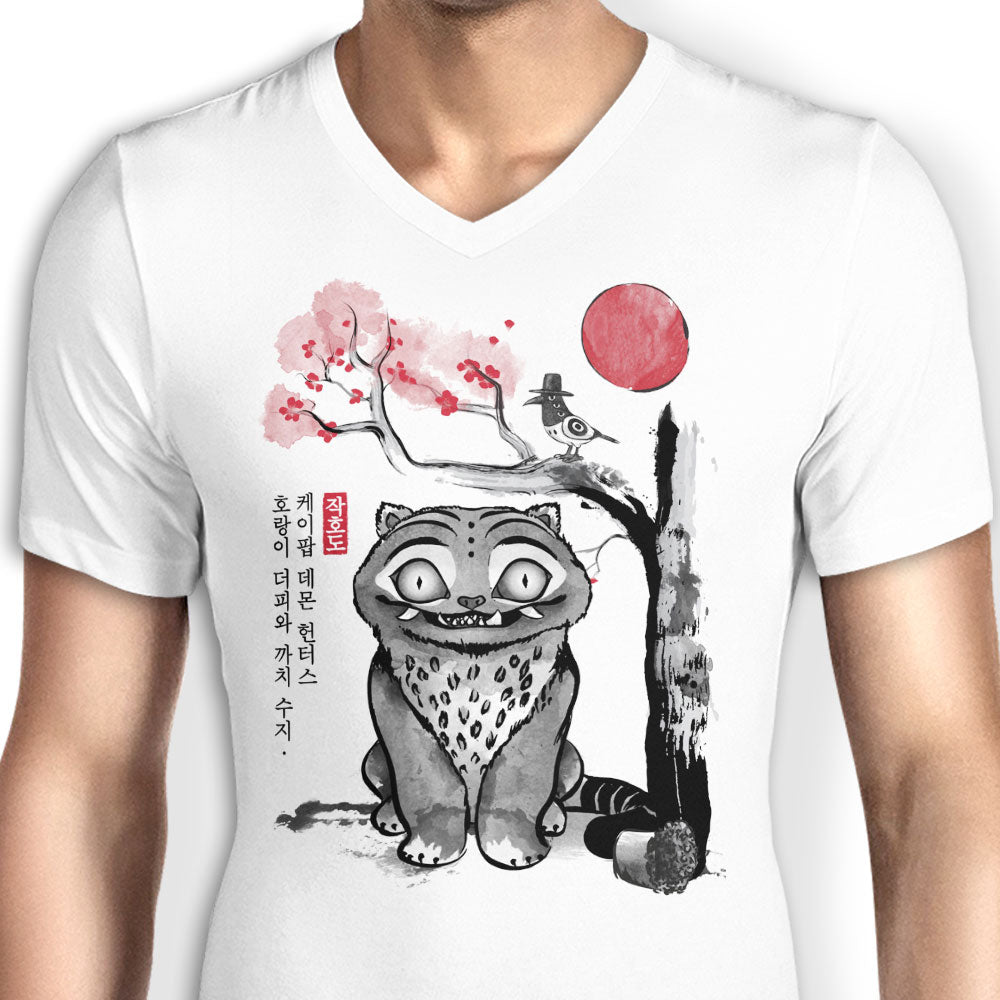 The Tiger and the Magpie - Men's V-Neck