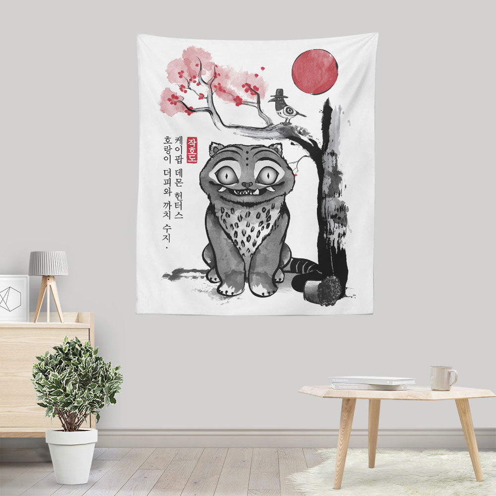 The Tiger and the Magpie - Wall Tapestry