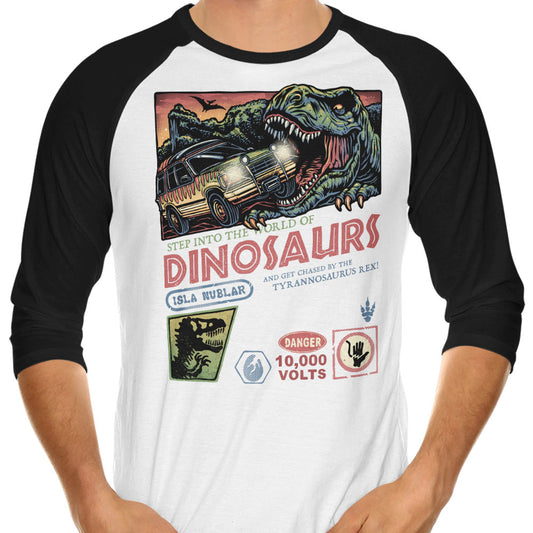 The World of Dinosaurs - 3/4 Sleeve Raglan T-Shirt