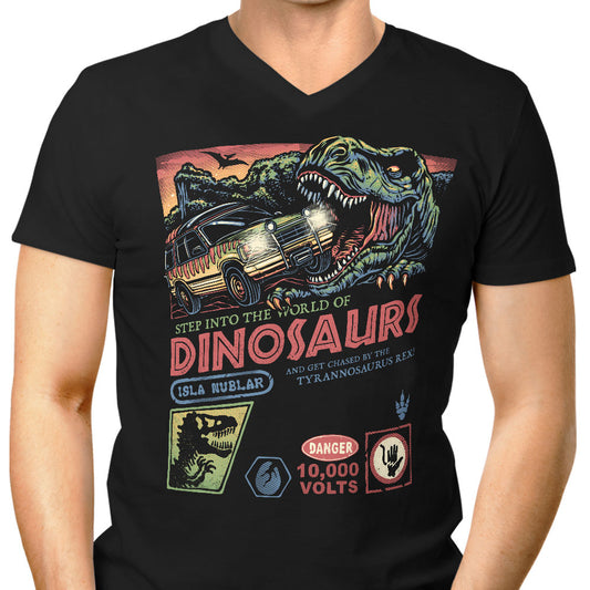 The World of Dinosaurs - Men's V-Neck