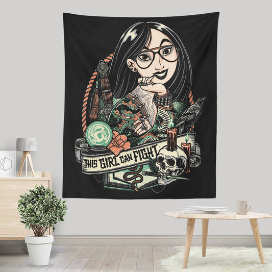 This Girl Can Fight - Wall Tapestry