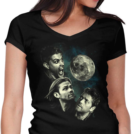 Three Super Moon - Women's V-Neck