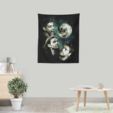 Three Super Moon - Wall Tapestry