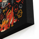 Tiny Dragon Dice - Canvas Print