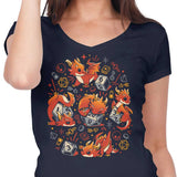 Tiny Dragon Dice - Women's V-Neck