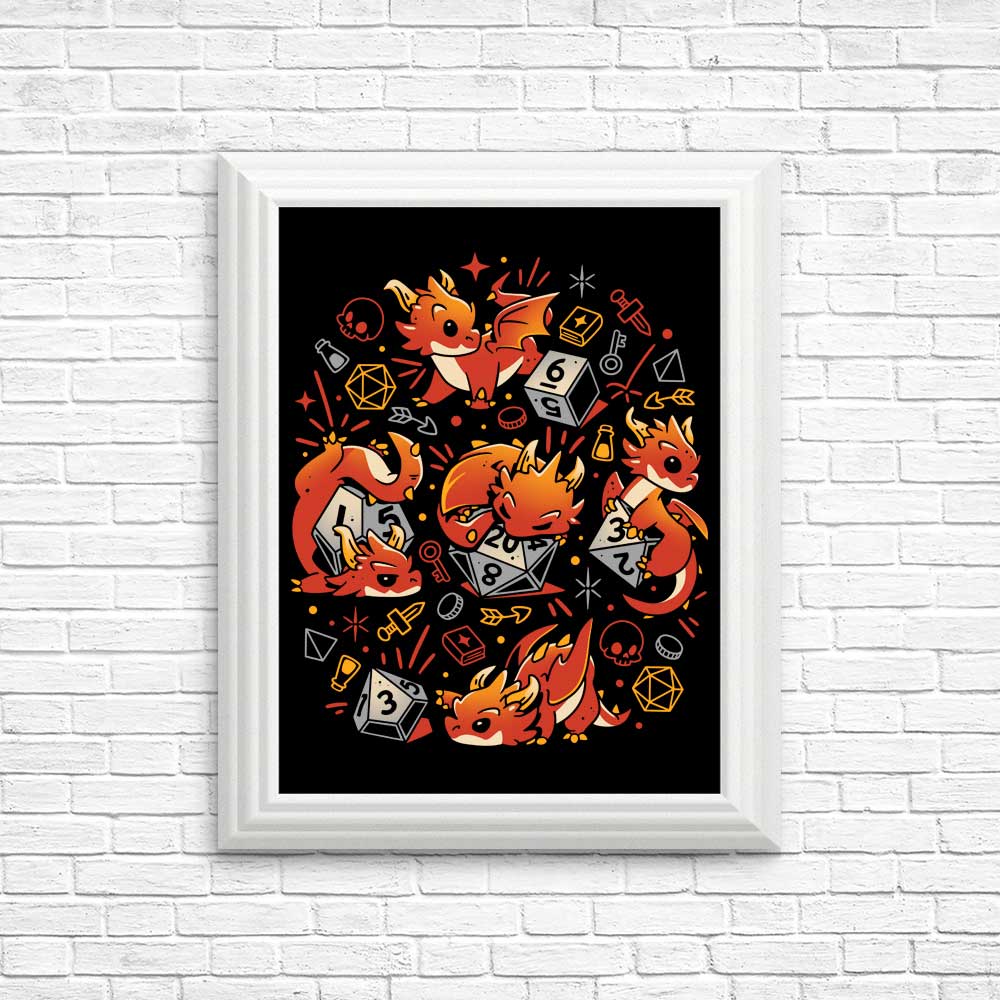 Tiny Dragon Dice - Posters & Prints