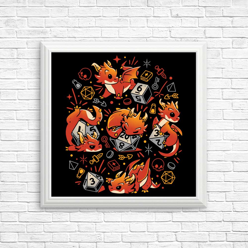Tiny Dragon Dice - Posters & Prints