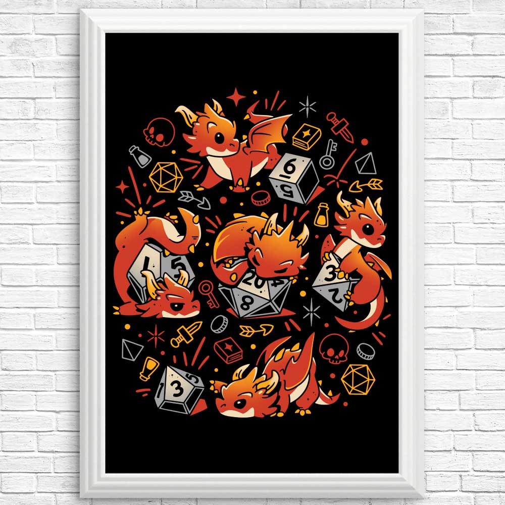 Tiny Dragon Dice - Posters & Prints
