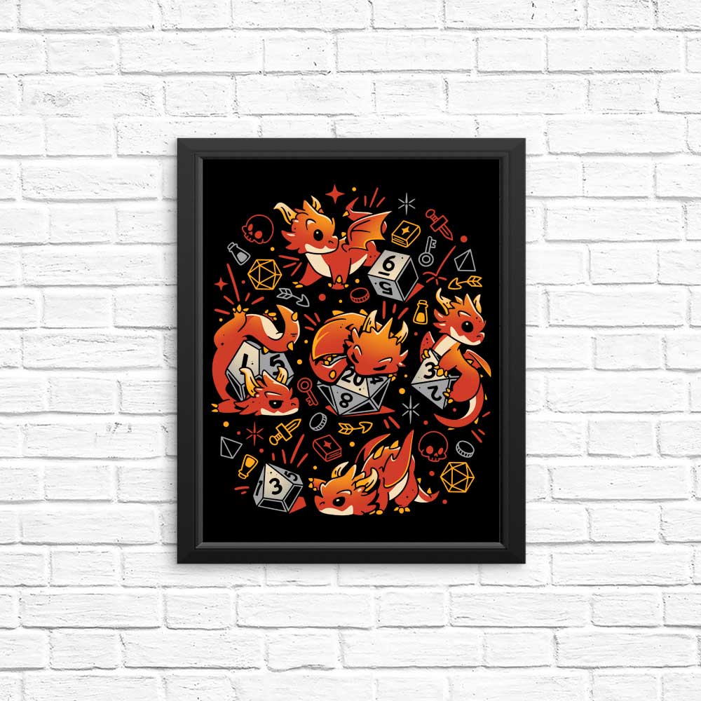 Tiny Dragon Dice - Posters & Prints