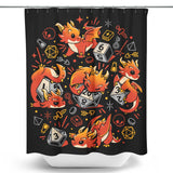 Tiny Dragon Dice - Shower Curtain