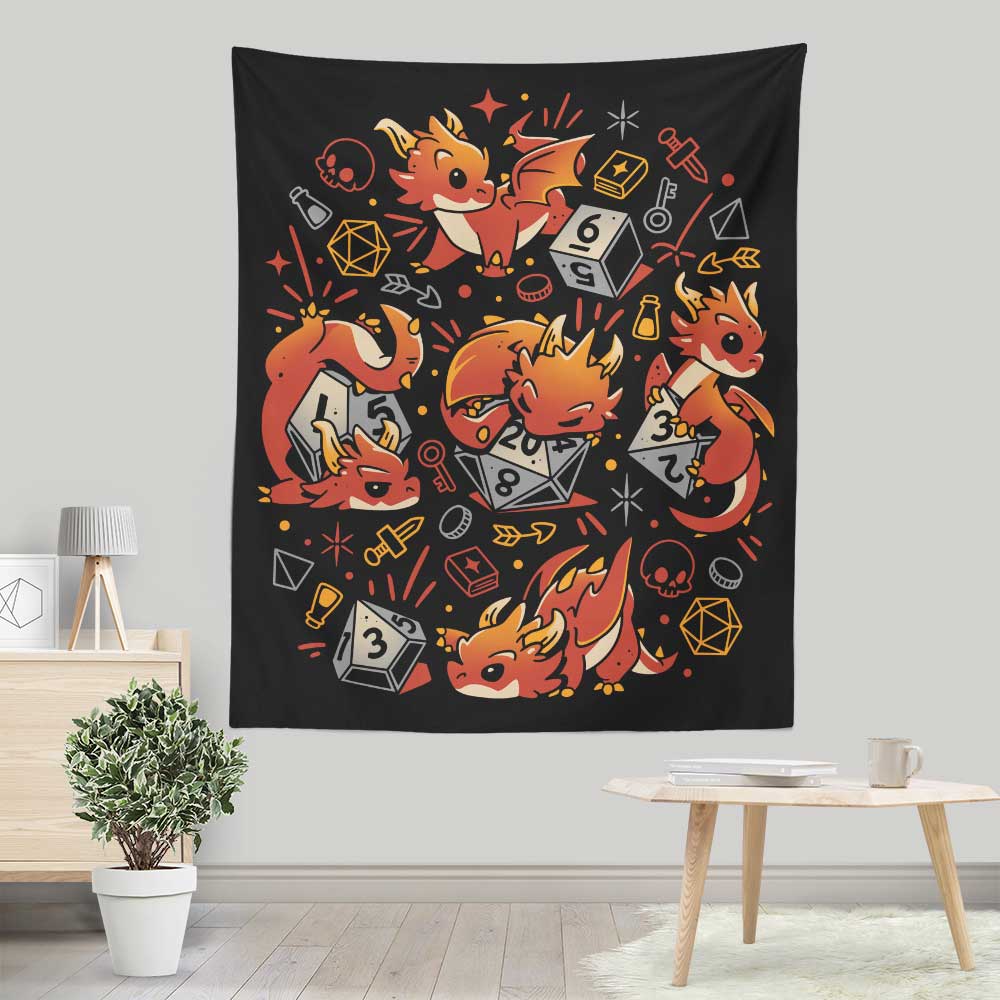 Tiny Dragon Dice - Wall Tapestry