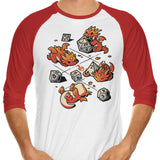 Tiny Dragons Party - 3/4 Sleeve Raglan T-Shirt
