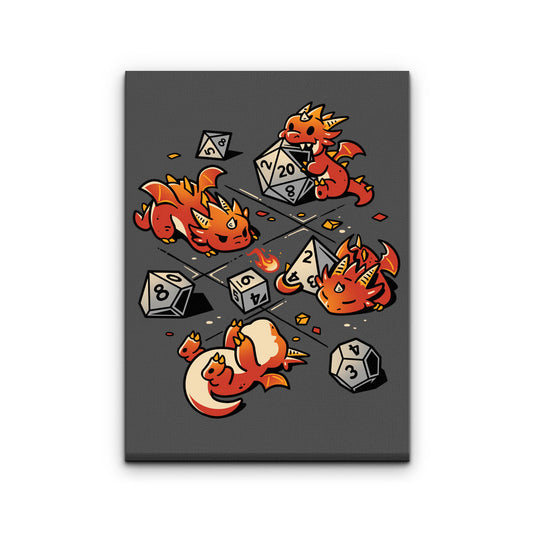 Tiny Dragons Party - Canvas Print