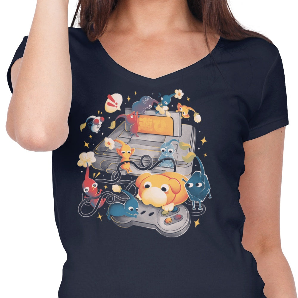 Tiny Gamers - Women's V-Neck