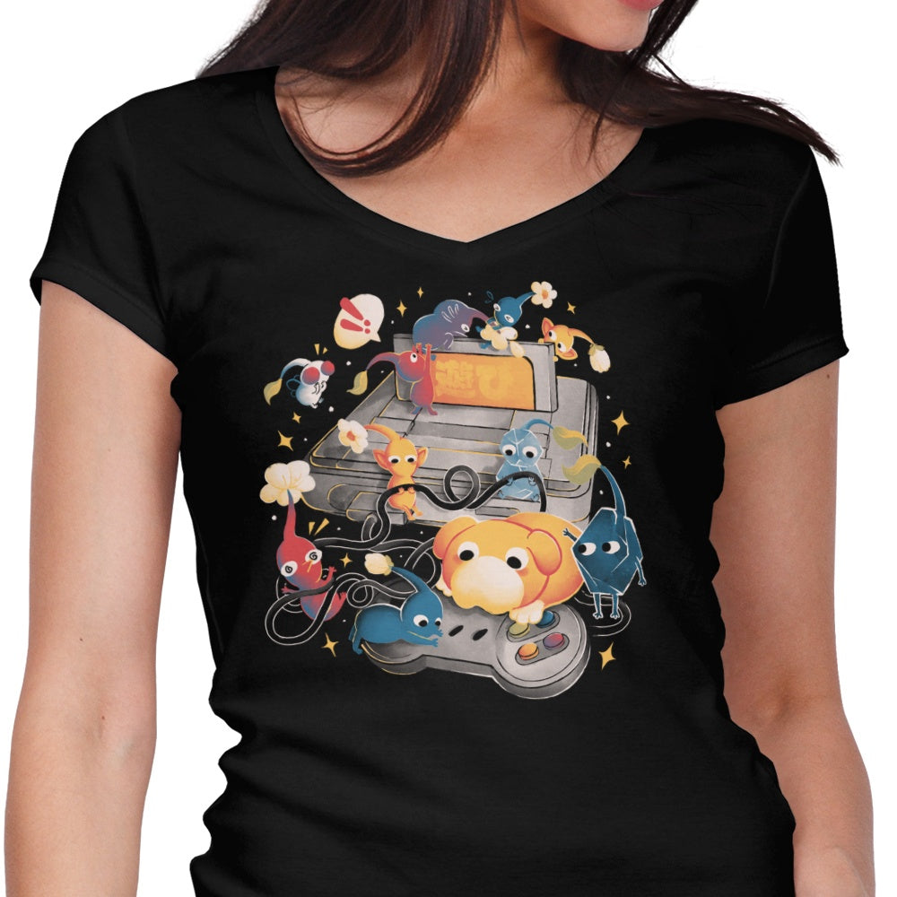 Tiny Gamers - Women's V-Neck
