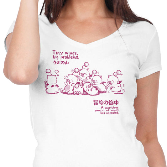 Tiny Wings, Big Problems - Women's V-Neck