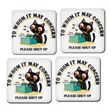 To Whom it May Concern - Coasters