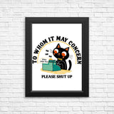 To Whom it May Concern - Posters & Prints