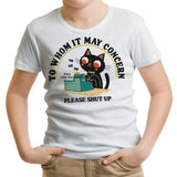 To Whom it May Concern - Youth Apparel