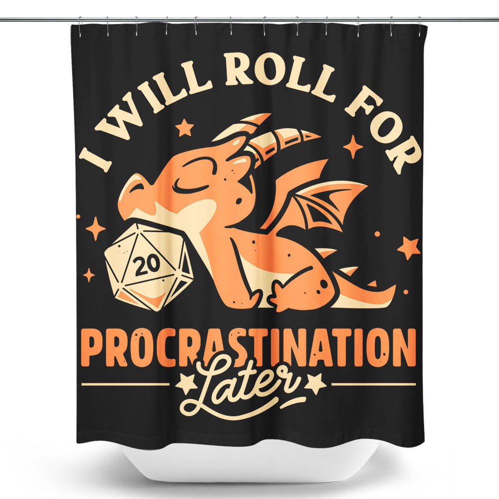 Too Lazy to Roll - Shower Curtain