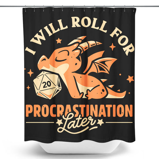 Too Lazy to Roll - Shower Curtain