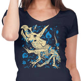 Triceratops Fossils - Women's V-Neck