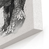 Triceratops Sumi-e - Canvas Print