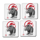 Triceratops Sumi-e - Coasters