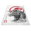 Triceratops Sumi-e - Fleece Blanket