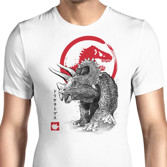 Triceratops Sumi-e - Men's Apparel