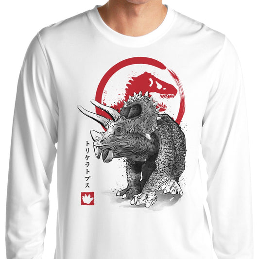 Triceratops Sumi-e - Long Sleeve T-Shirt