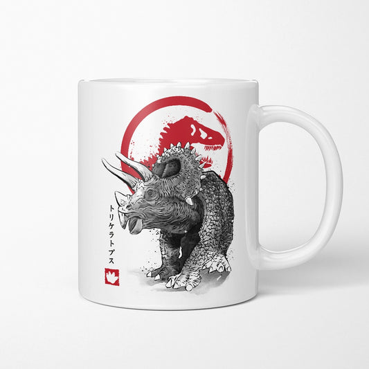 Triceratops Sumi-e - Mug
