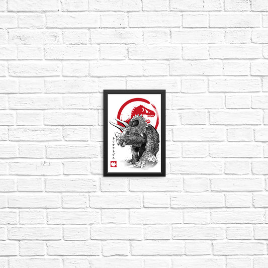 Triceratops Sumi-e - Posters & Prints