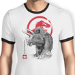 Triceratops Sumi-e - Ringer T-Shirt