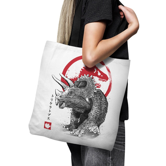 Triceratops Sumi-e - Tote Bag