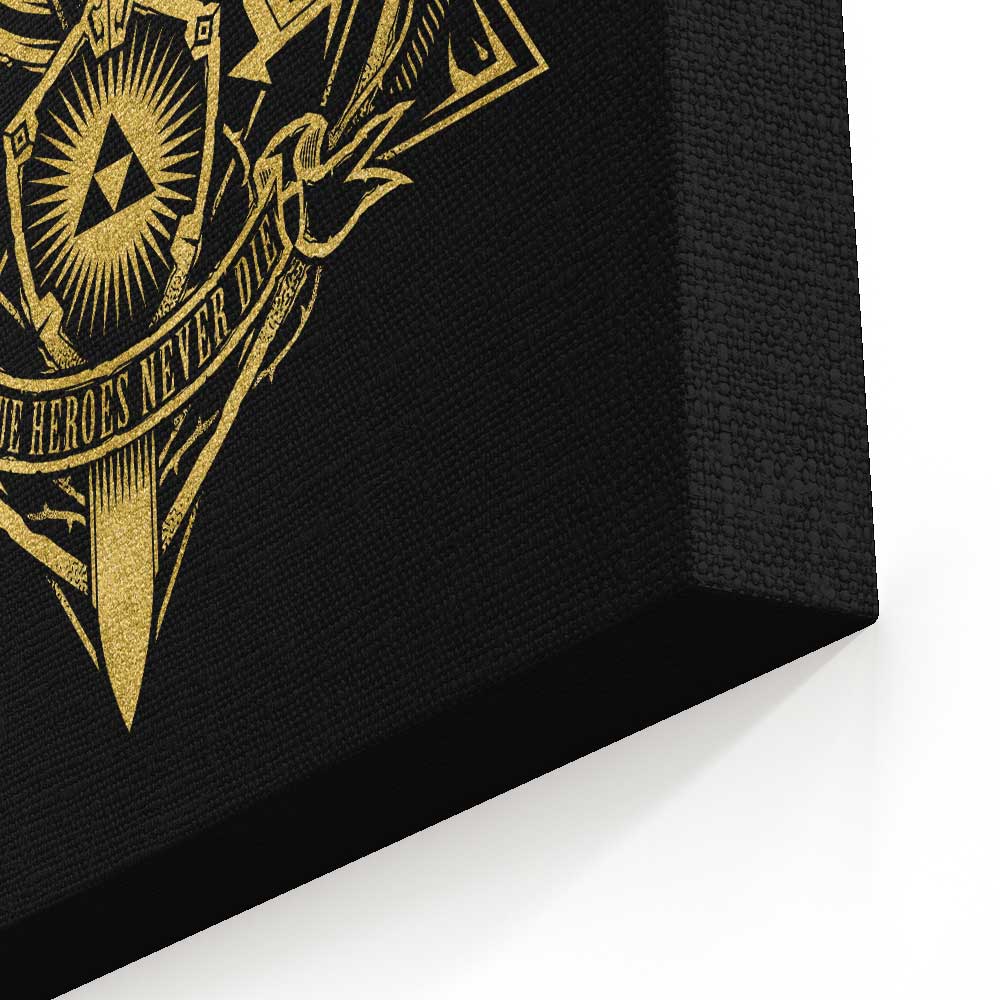 True Heroes Never Die (Gold) - Canvas Print
