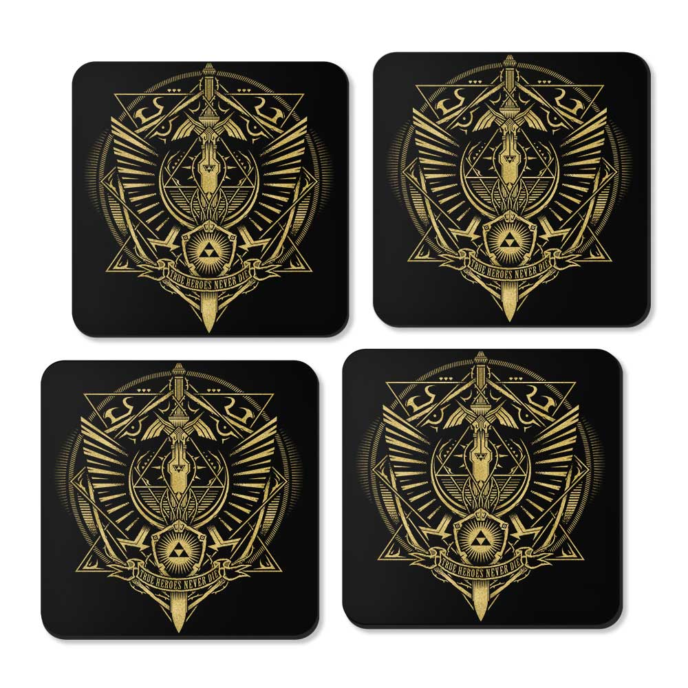 True Heroes Never Die (Gold) - Coasters
