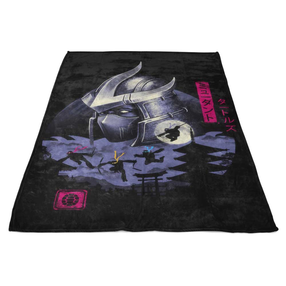 Turtles in Japan Fleece Blanket Once Upon a Tee