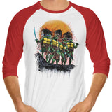 Turtles on the Roof - 3/4 Sleeve Raglan T-Shirt
