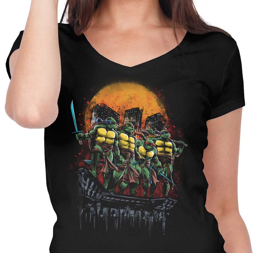 Turtles on the Roof - Women's V-Neck