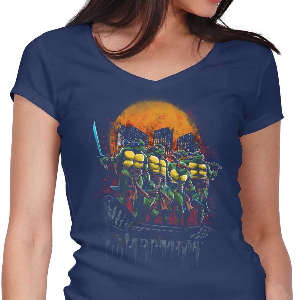 Turtles on the Roof - Women's V-Neck