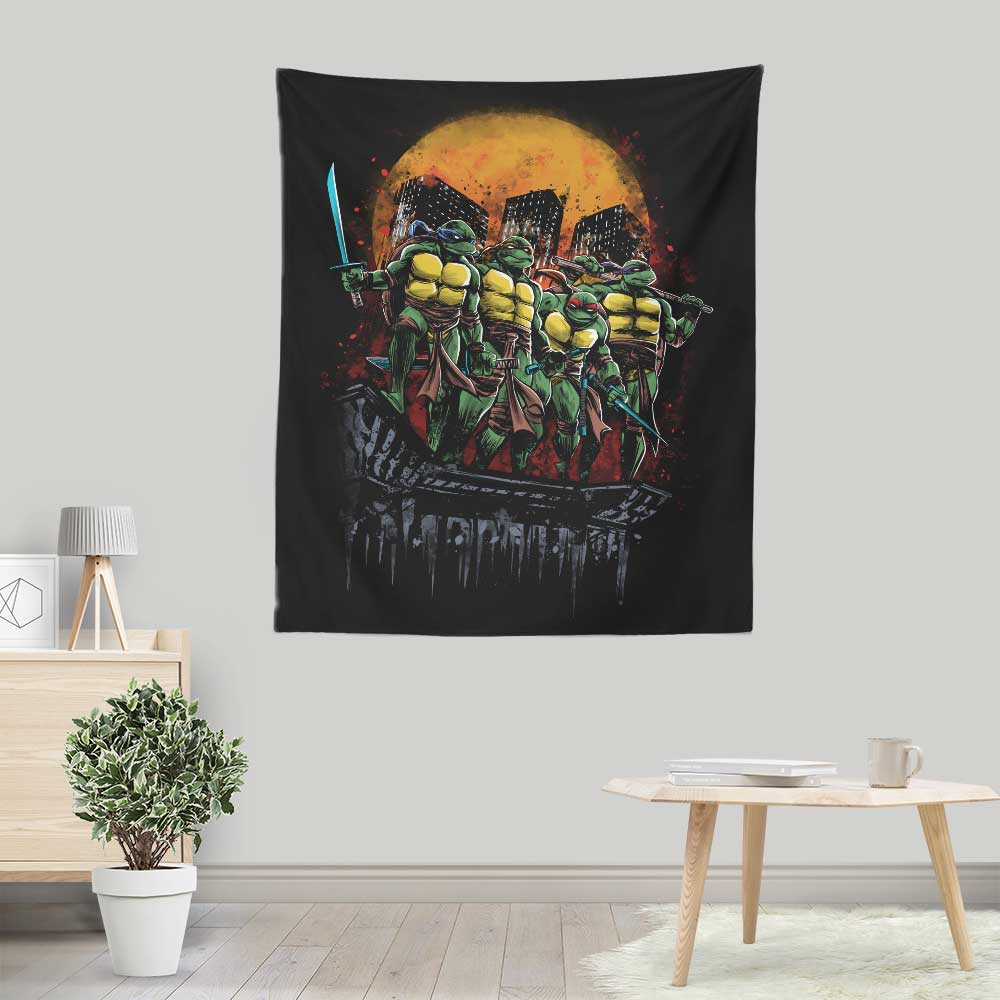 Turtles on the Roof - Wall Tapestry